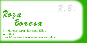 roza borcsa business card
