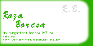 roza borcsa business card